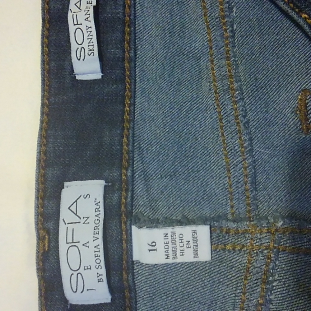 Sofia Vergara Skinny Ankle Hi-Rise Denim Blue Jeans 16 - Picture 5 of 8